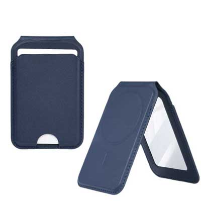 適用Magsafe磁吸轉軸帶鏡卡包手機支架