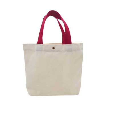 文青風純色帆布手提輕便收納提袋